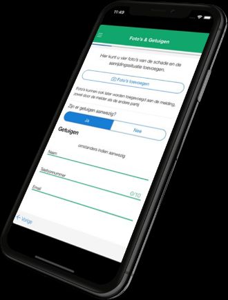 Mobile phone showing app